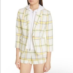 NWT Veronica Beard schoolboy jacket yellow plaid nwt 14 blazer